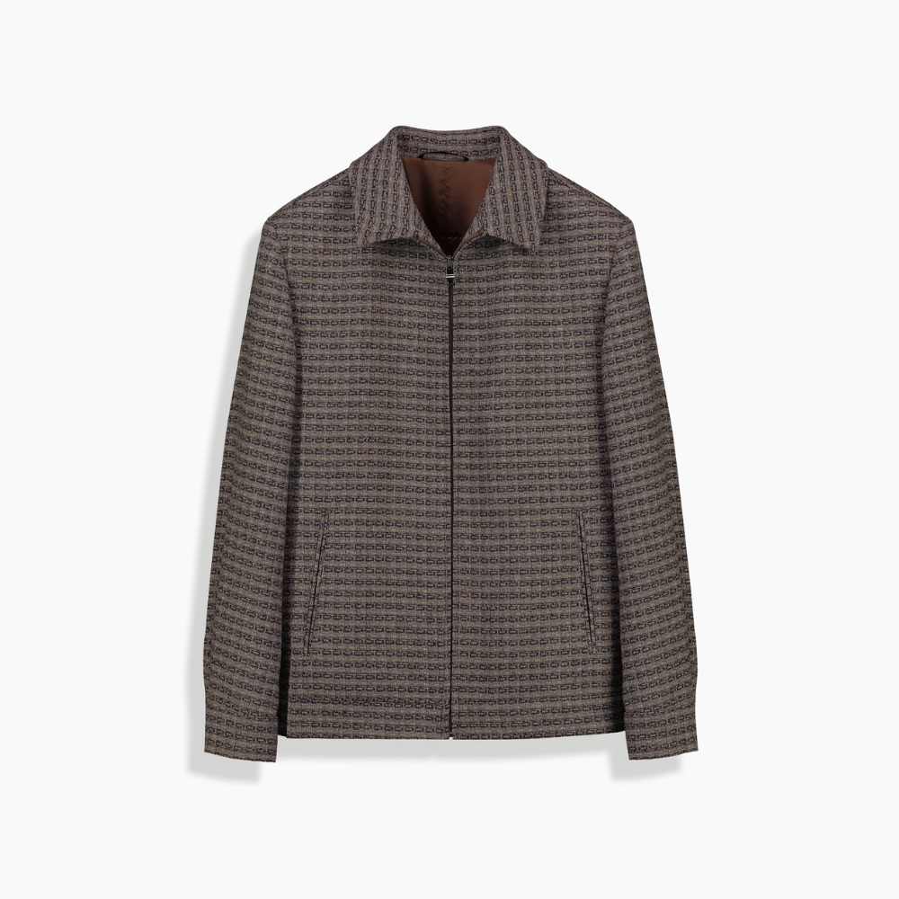 Arta Ekose Desenli Kahverengi Mont