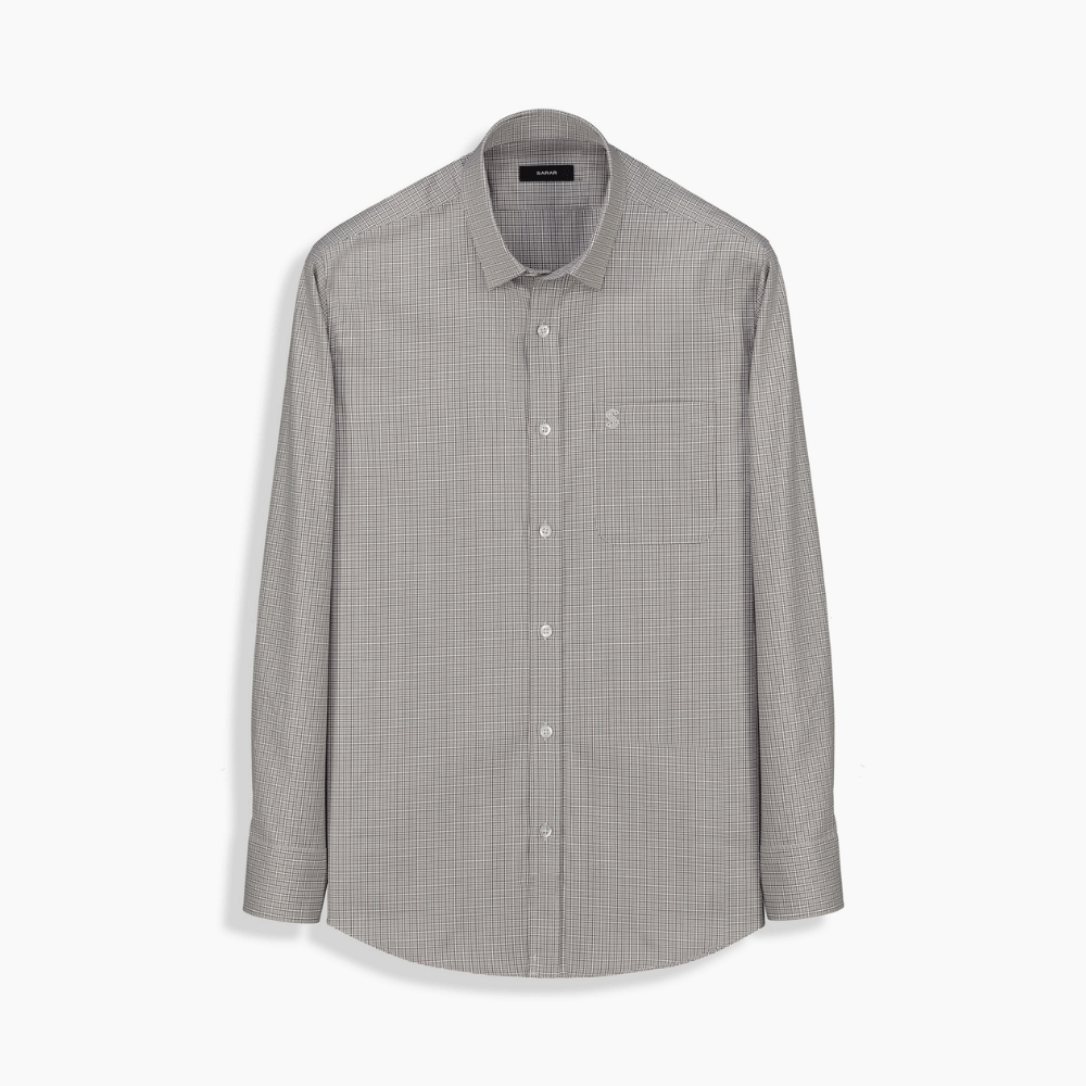 Elvio Pamuklu Kahverengi Ekose Gömlek