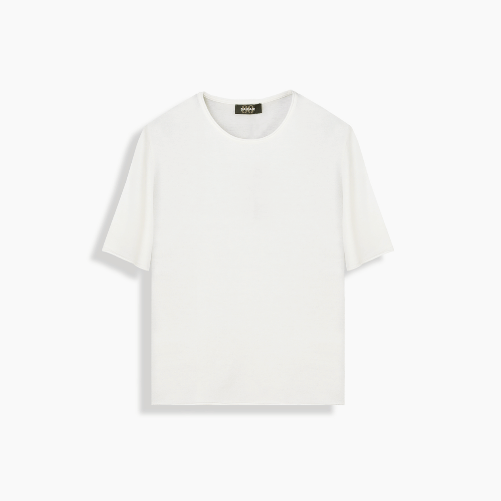 Flair Bisiklet Yaka Bej Triko Tişört