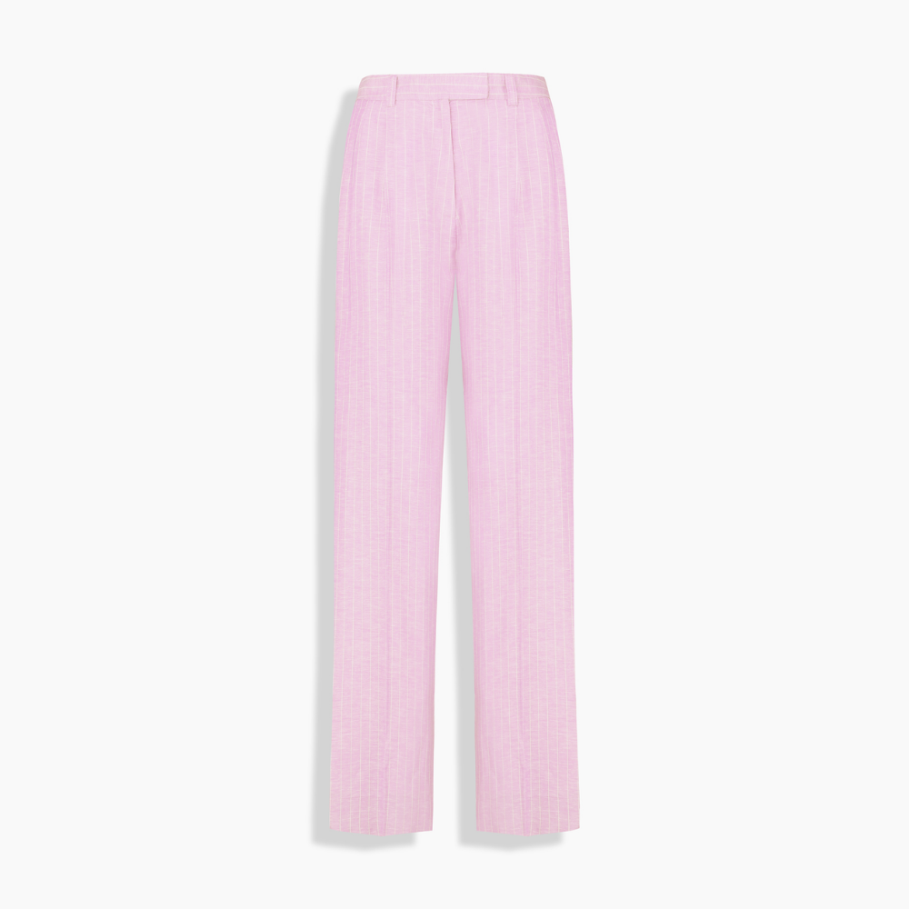 Galuir Çizgili Pembe Pantolon
