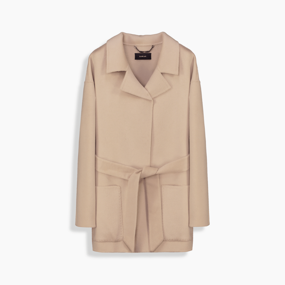 Greta Kısa Krem Palto