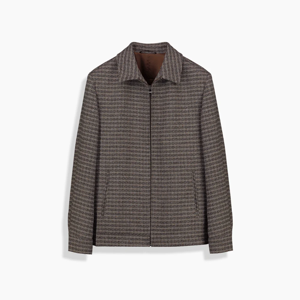 Arta Ekose Desenli Kahverengi Mont