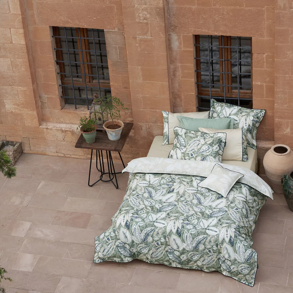 Bianos Saten Çift Kişilik Yeşil Nevresim Takımı