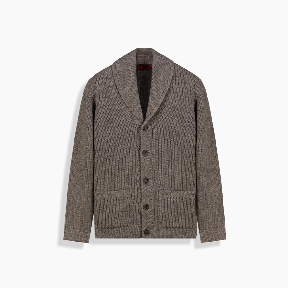 Düğmeli Kahverengi Hırka