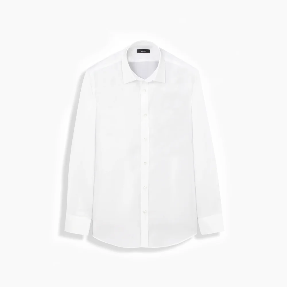 Elvio Non Iron Slim Fit Pamuklu Beyaz Gömlek