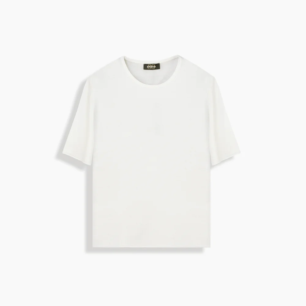 Flair Bisiklet Yaka Bej Triko Tişört