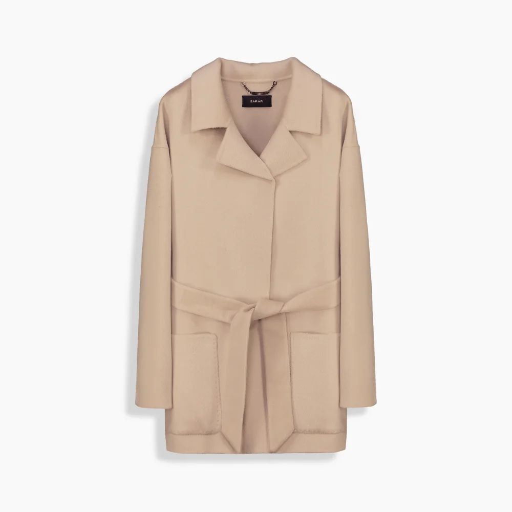 Greta Kısa Krem Palto