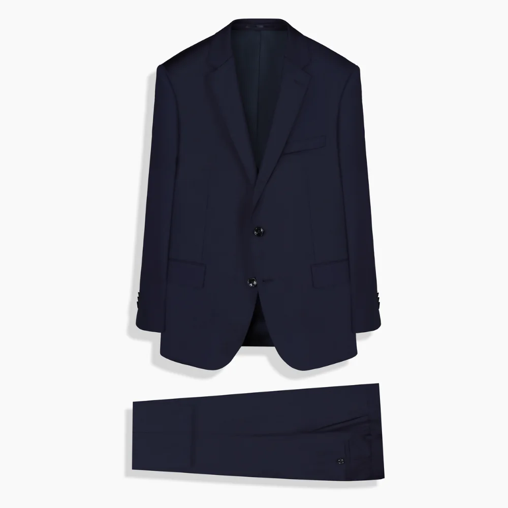 Jam Saxon Regular Fit Kareli Lacivert Takım Elbise