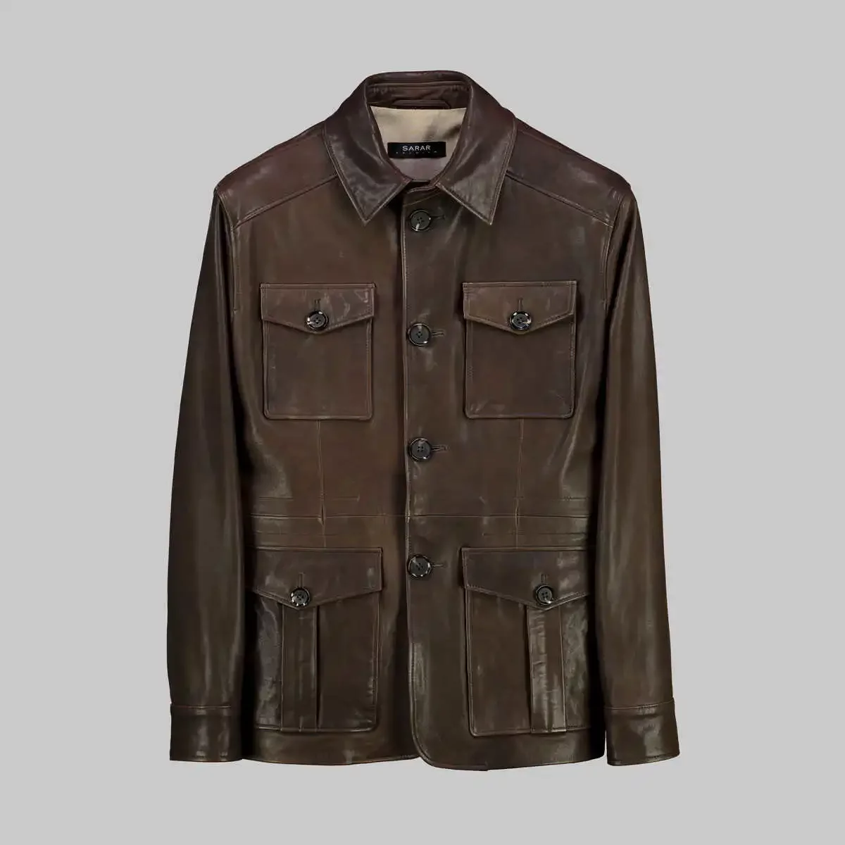 Kahverengi Safari Deri Ceket - Limited Edition