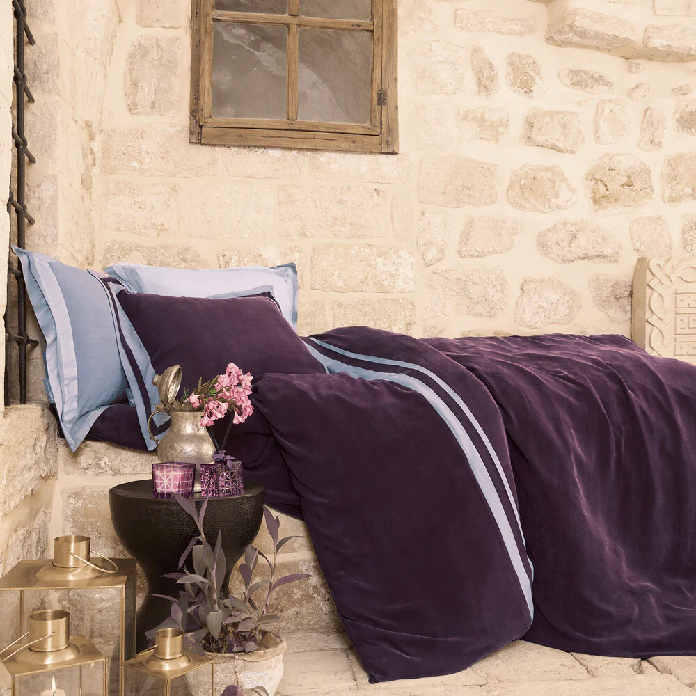 Kimera Cupro Nevresim Takımı King Size Mürdüm