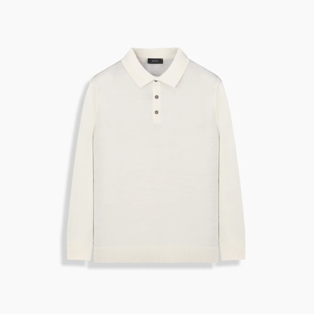 Polo Yaka Ekru Triko
