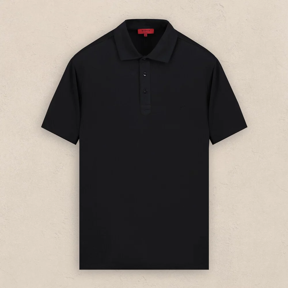 Polo Yaka Erkek Siyah Tişört