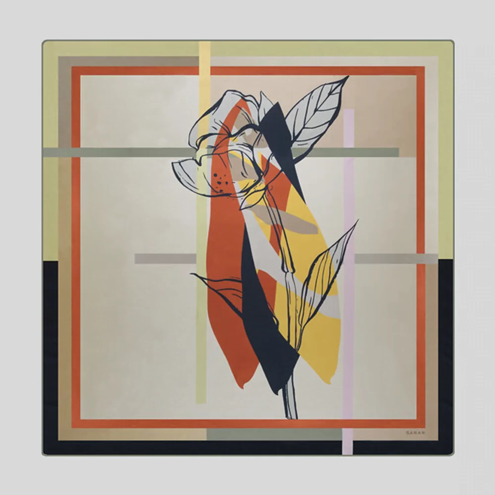 Rubisa İpek Twill Bej Eşarp