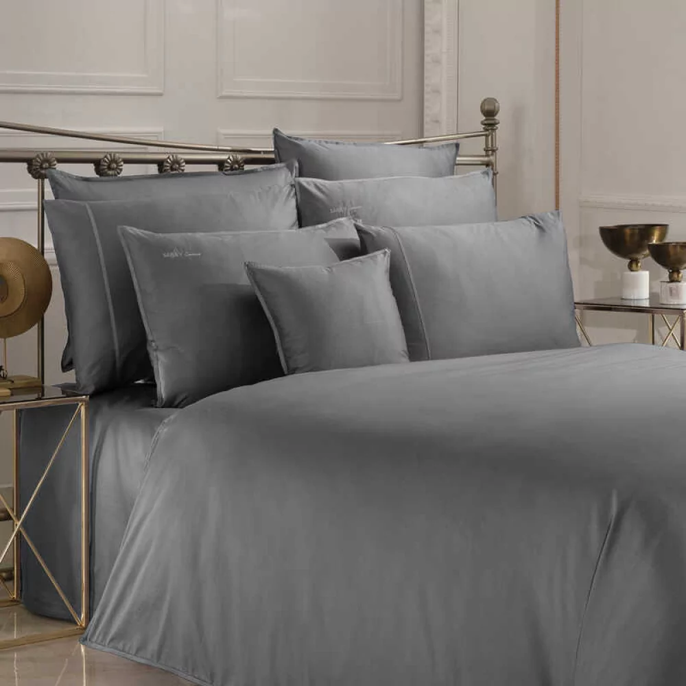Sartoria Saten King Size Nevresim Takımı Gri