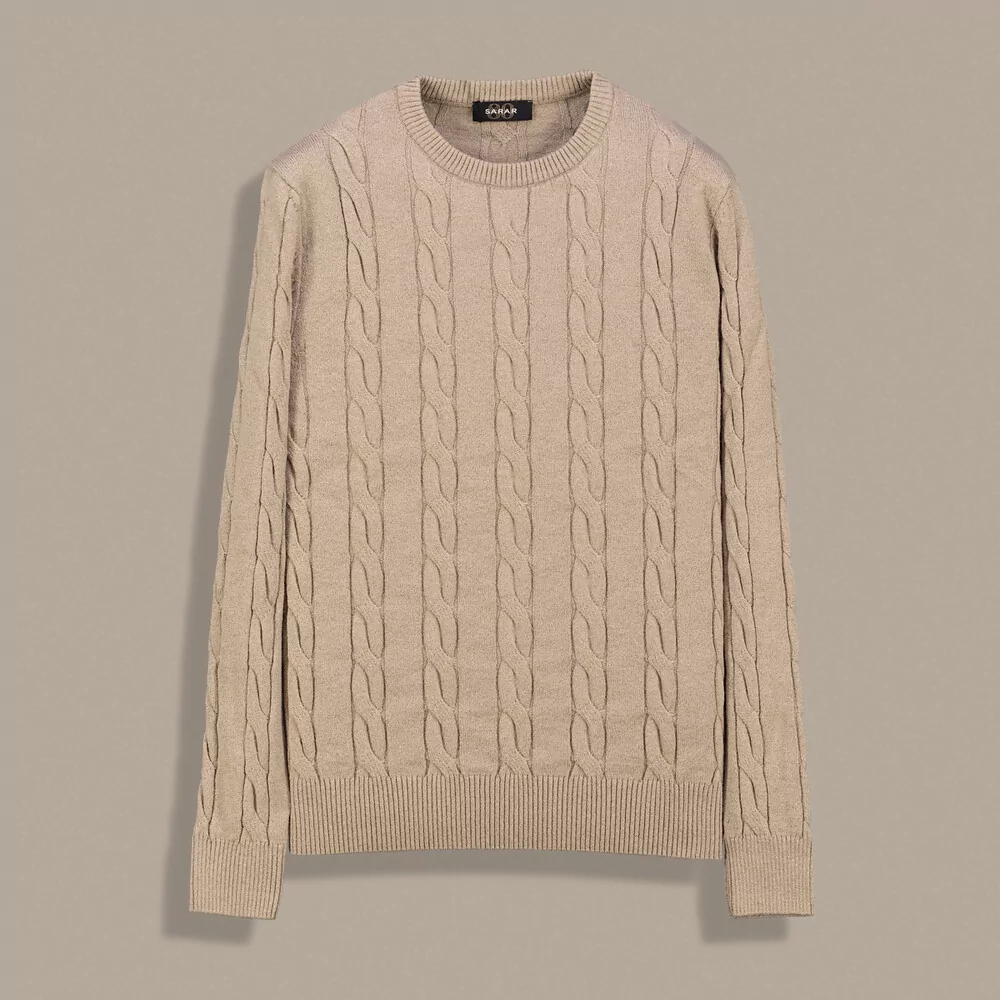 Seraphine Bisiklet Yaka Bej Triko